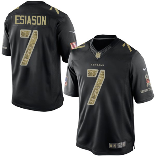 Women's Game Boomer Esiason Nike Jersey Black - #7 Fashion NFL Cincinnati Bengals